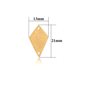 Connecteur Losange Cerf Volant 21mm en Acier Inoxydable 304 finition Doré pour bijoux raffinés