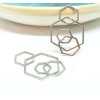 Pendentifs Géométriques 40 x 25mm – Acier Inoxydable Argenté Placage IONIQUE