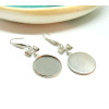 Supports de Boucle d'oreille crochet avec Nœud en Acier Inoxydable 20mm