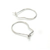 Boucles d'oreille - Dormeuses 18 par 13 mm - Acier Inoxydable 304 finition Argent Platine