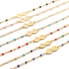 Bracelet avec résine style émaillé MULTICOLORES Breloque INFINI 18mm et Doré Acier Inoxydable 304