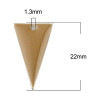 Sequins Résine Émaillée Triangle Cappuccino 22x13mm Métal Argenté