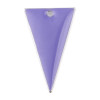 Sequins résine style émaillés Triangle Violet Clair 22 par 13mm sur une base en métal Argenté