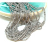 Perles rondes Agate Facettées 3 mm GRIS