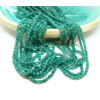 Perles rondes Agate Facettées 3 mm VERT CANARD