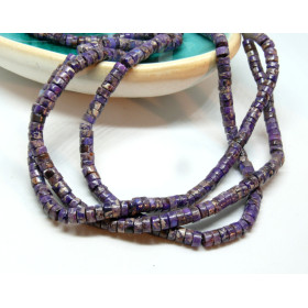 Perles rondelles Heishi 4 par 2mm Jaspe Synthétique