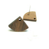 Supports de boucle d'oreille Puce Bois Eventail avec attache 19 par 15mm  et embouts plastique