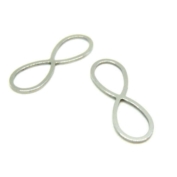 Pendentifs INFINI 26 mm Argenté en Acier Inoxydable 304 pour bijoux raffinés