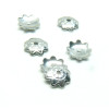 Coupelles - caps - Forme Fleur -  7 mm - Acier Inoxydable 304