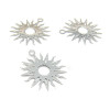 Pendentifs Estampes Laser Cut Motif Soleil 15 mm – Métal Finition Argent Platine Rhodié