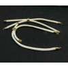 Support bracelet Intercalaire cordon Nylon ajustable avec accroche  Laiton Coloris Blanc Crème