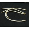 Support bracelet Intercalaire cordon Nylon ajustable avec accroche  Laiton Coloris Blanc Crème