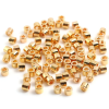 Perles intercalaires Mini Tube 2.5mm Trou 1mm en Cuivre finition Doré 18KT