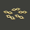Connecteurs  Laser Cut Symbole Infini 16mm Acier Inoxydable 304 finition Doré N0 10