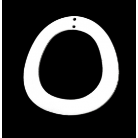 Pendentif, Connecteur forme Géométrique 35mm Acier Inoxydable finition Argenté