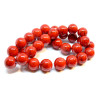 Perles ronde Howlite , turquoise synthétique ROUGE 8mm