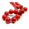Perles ronde Howlite , turquoise synthétique ROUGE 8mm
