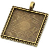 Supports de pendentif Carré 25mm – Laiton Qualité Extra Bronze
