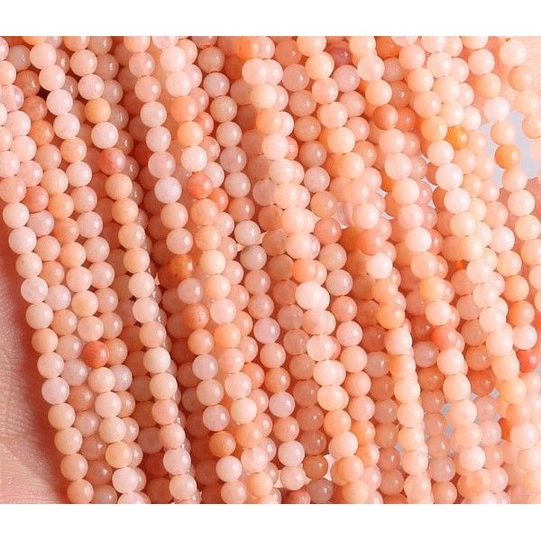 Perles rondes 3 mm Aventurine Rose Pêche