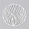 Estampes Forme Géométrique Rond travaillé 36 mm Laser cut Métal Blanc