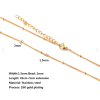 Collier Chaine gourmette fine 1.5mm  en Acier Inoxydable 304 finition Doré 18KT