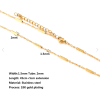 Collier Chaine maille fantaisie 2mm  en Acier Inoxydable 304 finition Doré 18KT