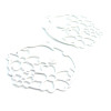 Estampes pendentif filigrane Bouquet de fleur 30mm métal couleur Blanc