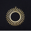 Pendentif  forme Soleil 37mm Acier Inoxydable finition Doré