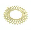 Pendentif  forme Soleil 37mm Acier Inoxydable finition Doré