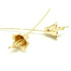 Tiges Tête Fleur 56.2 mm – Laiton Doré à l’Or Fin 18K