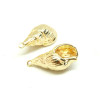 Pendentifs Coquillage 3D 20mm – Laiton finition Doré à l'or fin 18K