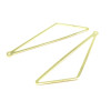 Pendentifs Grand Triangle, forme Géométrique 57mm en Laiton finition Doré 24KT