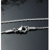 Collier  50,5 cm Maille grain de riz 1mm  en Acier Inoxydable  304 finition Argenté