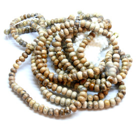 Perles Rondelles 6x4 mm Jaspe Paysage Coloris 08