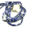 Perles Tube fin 14 mm Sodalite