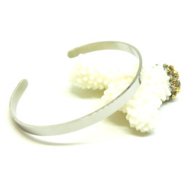 Support de Bracelet Jonc 5mm en ACIER INOXYDABLE 304 finition Argenté