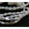 Perles nacre forme Goutte 6.5 par 4mm coloris Blanc