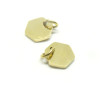 Pendentifs avec Anneau Hexagone 9mm – Acier Inoxydable 304 Doré