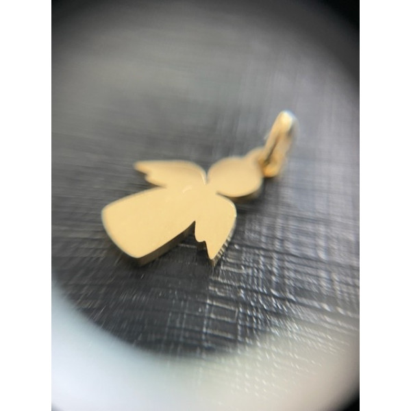 Pendentif Ange avec Anneau 18mm  Acier Inoxydable 304 finition Doré