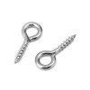 Pitons à visser 8 par 4mm,  Acier Inoxydable finition Argent