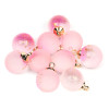 Pendentifs Rond dégradé de rose 12 mm métal Doré