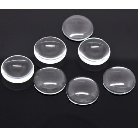 Cabochons Ronds 10mm en verre Domes Transparents
