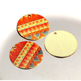 Pendentifs breloques stardust Ronde 20mm Forme Géométrique Doré