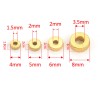 Perles Intercalaires rondelles travaillées 6mm en Acier Inoxydable 304 - finition OR 18KT