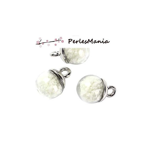 GLOBES BULLES EN VERRE s illumine la nuit BLANC socle ARGENT