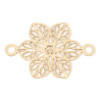 Estampes Connecteur filigrane Fleur 30mm métal couleur Doré
