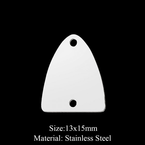 Pendentifs, Connecteur forme Géométrique  Dôme 13 par 15mm Acier Inoxydable finition Argenté