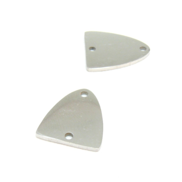 Pendentifs, Connecteurs Dôme Géométrique 13 x 15 mm – Acier Inoxydable – Finition Argentée NO 23