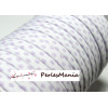 ruban biais spaghetti  à pois lilas 7mm