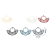 Estampes, pendentif filigrane, demi cercle Art Déco DORE 23 par 30mm
